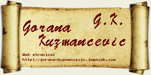 Gorana Kuzmančević vizit kartica